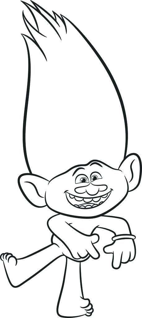 458x1024 Trolls Coloring Pages Branch And How To Draw Poppy From Trolls