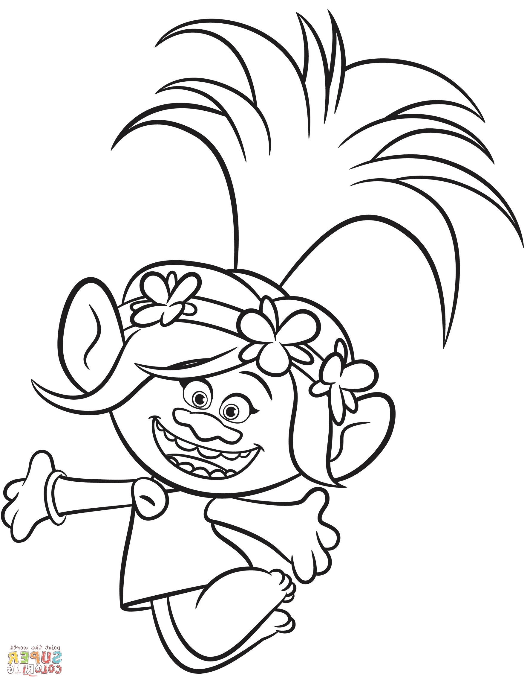 1764x2283 Trolls Poppy Troll Coloring Pages Free Printable From Page