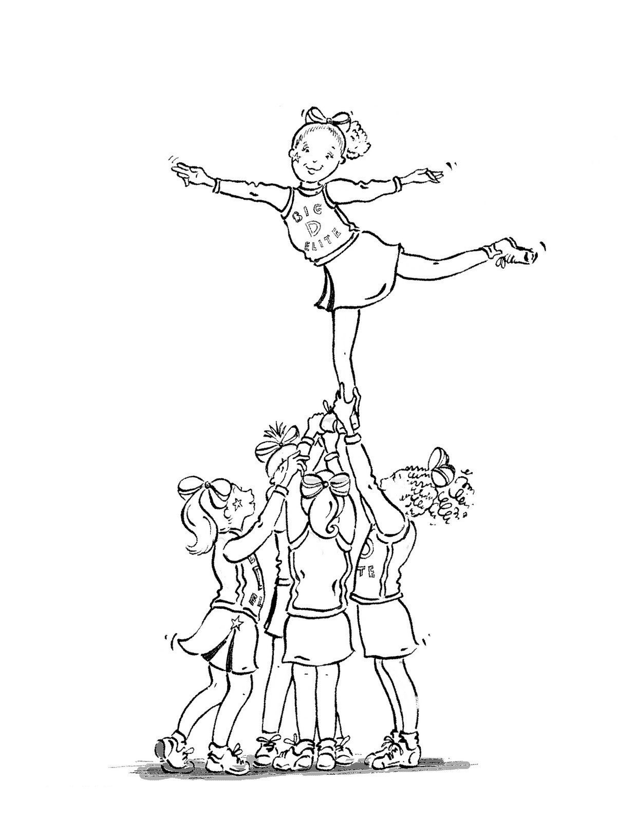 Cheer Coloring Pages Freecolorngpages.co 1236x1600 Cheer Coloring Pages Freecolorngpages.co