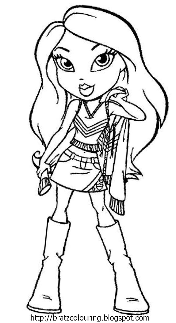 Bratz Coloring Pages Bratz Coloring Picture 574x1054 Bratz Coloring Pages Bratz Coloring Picture