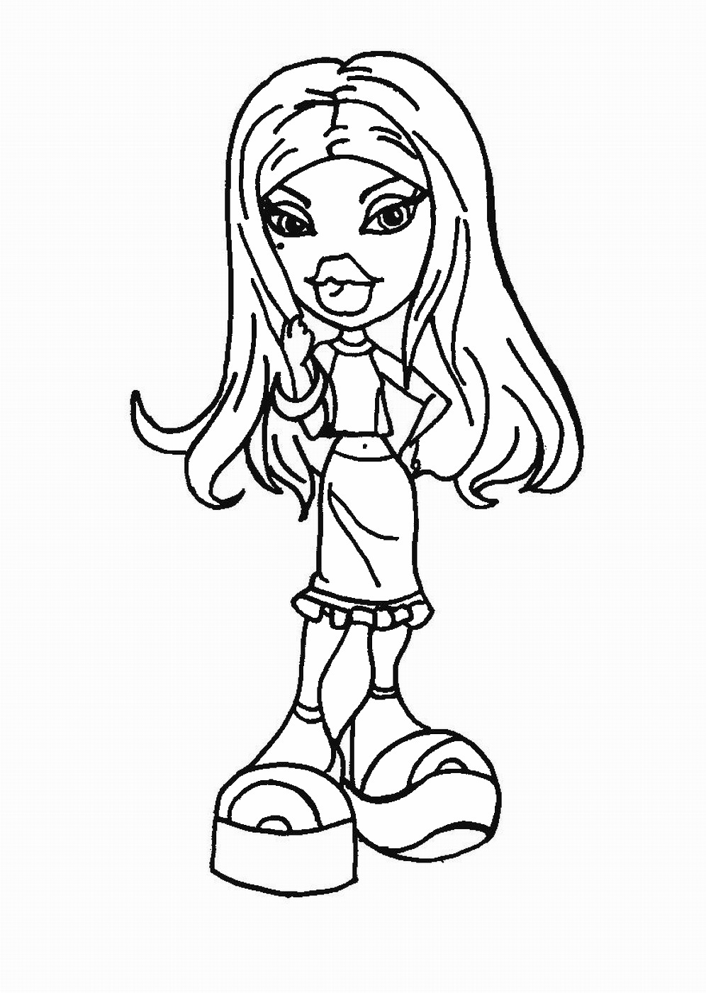 Bratz Coloring Pages 996x1400 Bratz Coloring Pages