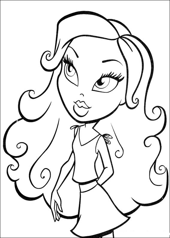 Bratz Glance At Something Bratz Coloring Pages 567x794 Bratz Glance At Something Bratz Coloring Pages