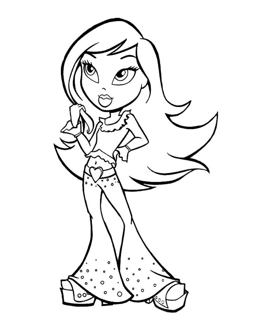 Bratz Coloring Pages 820x1060 Bratz Coloring Pages