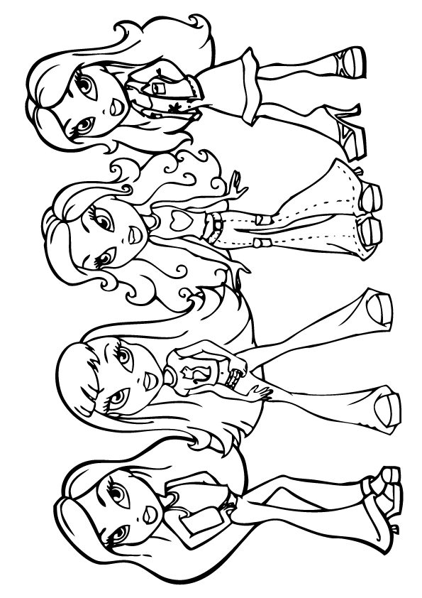 Free Printable Bratz Coloring Pages For Girls Bratz 595x842 Free Printable Bratz Coloring Pages For Girls Bratz