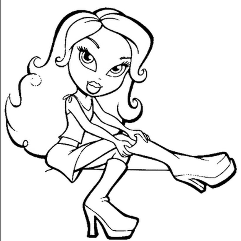 820x820 Enchanting Bratz Coloring Pages Games Yasmin Jasmine Cloe Sasha