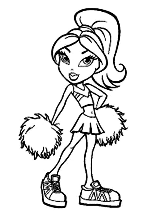 600x890 Bratz, Pom Pom Girl Yasmin Bratz Coloring Page Sewing