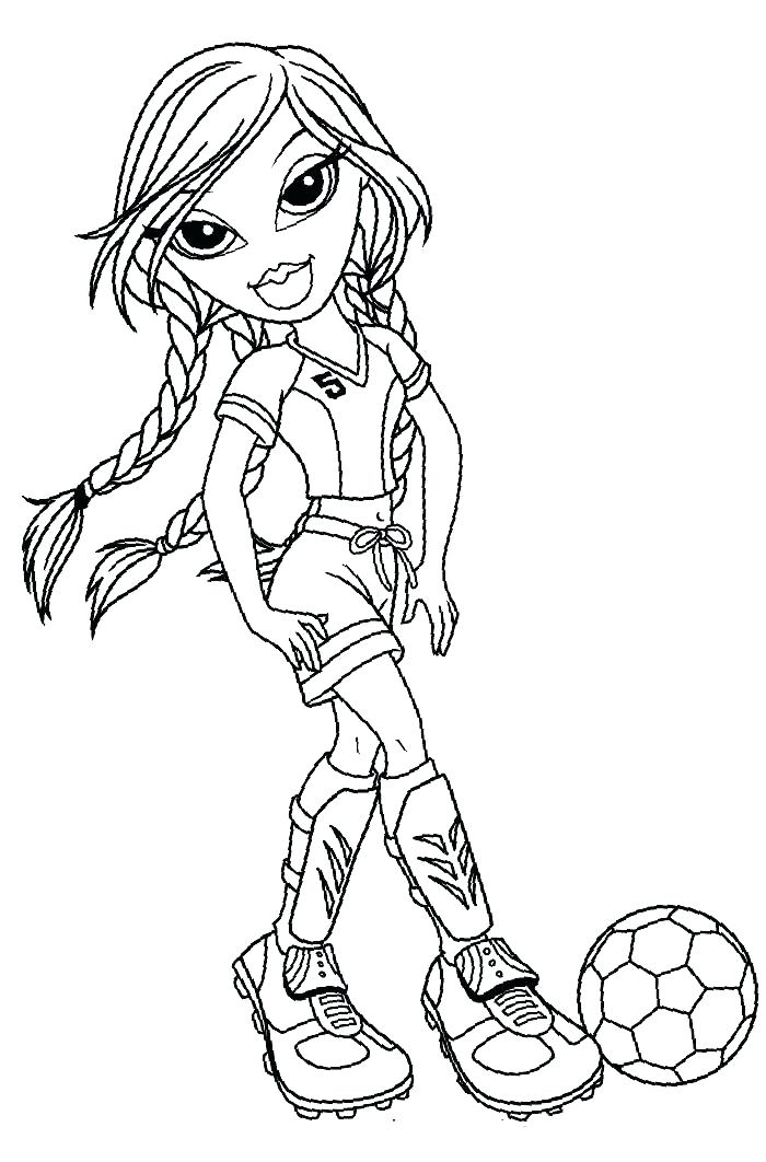 Bratz Doll Coloring Pages Pictures To Color Jade Playing Football 700x1062 Bratz Doll Coloring Pages Pictures To Color Jade Playing Football