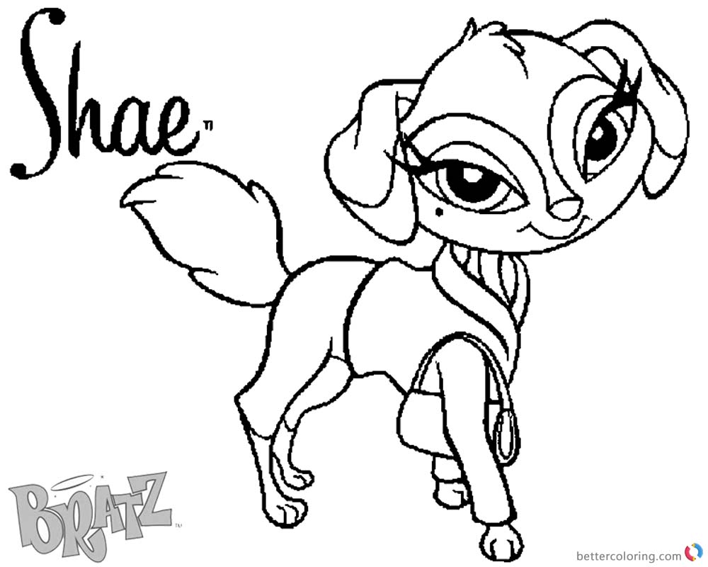 Bratz Coloring Pages Petz Doll Shae 1000x800 Bratz Coloring Pages Petz Doll Shae