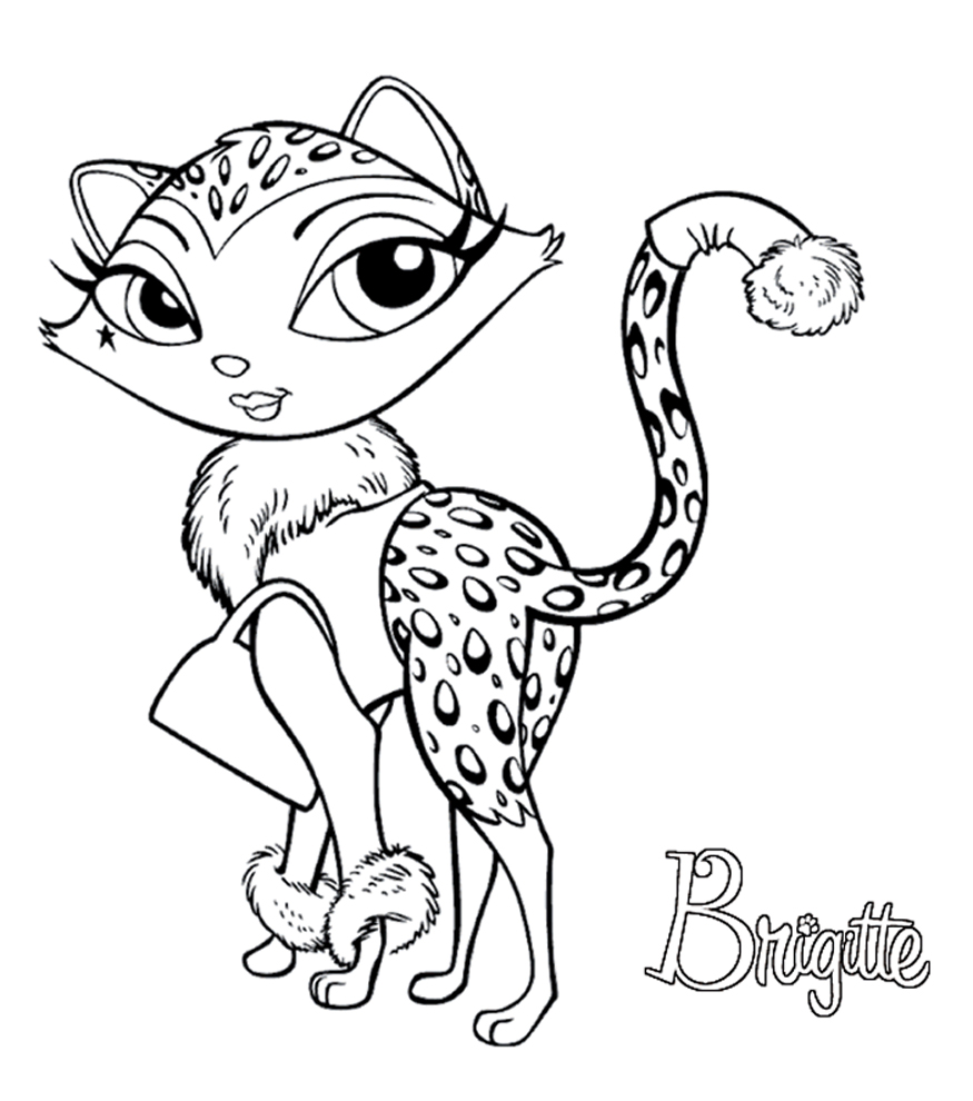 Bratz Petz Coloring Page Catz 875x990 Bratz Petz Coloring Page Catz