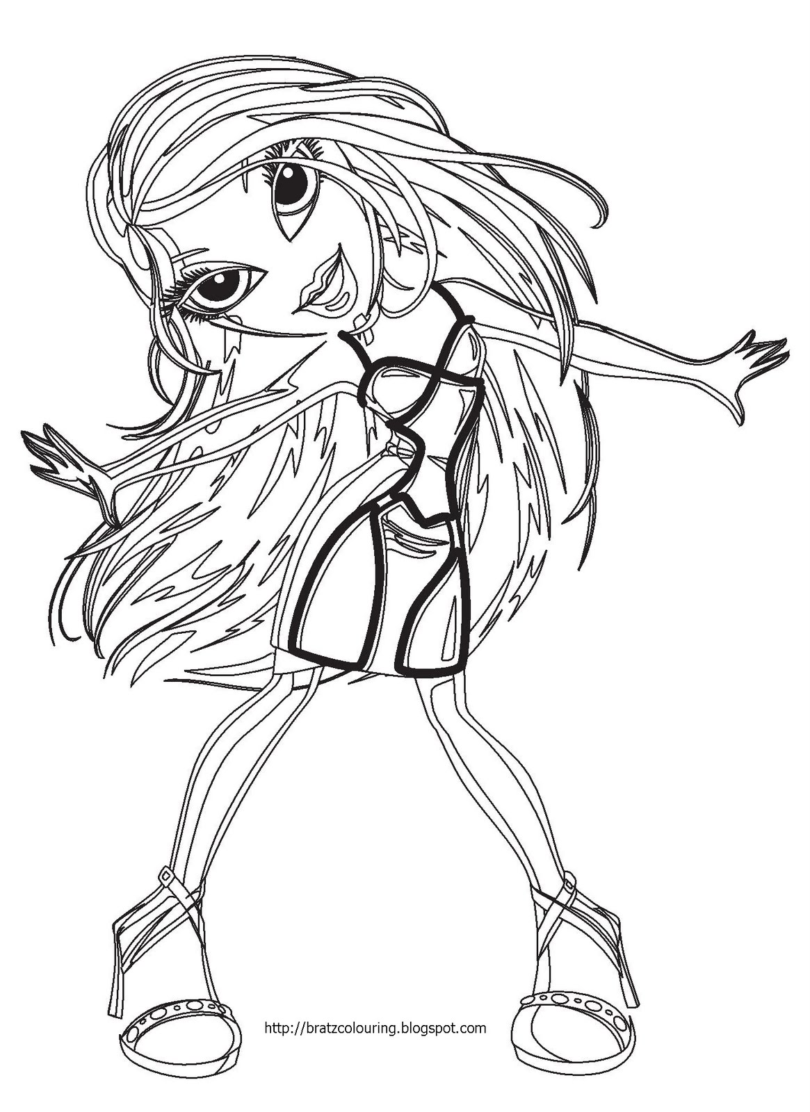 1165x1600 Bratz Coloring Pages Free Print And Color Bratz Coloring Pages
