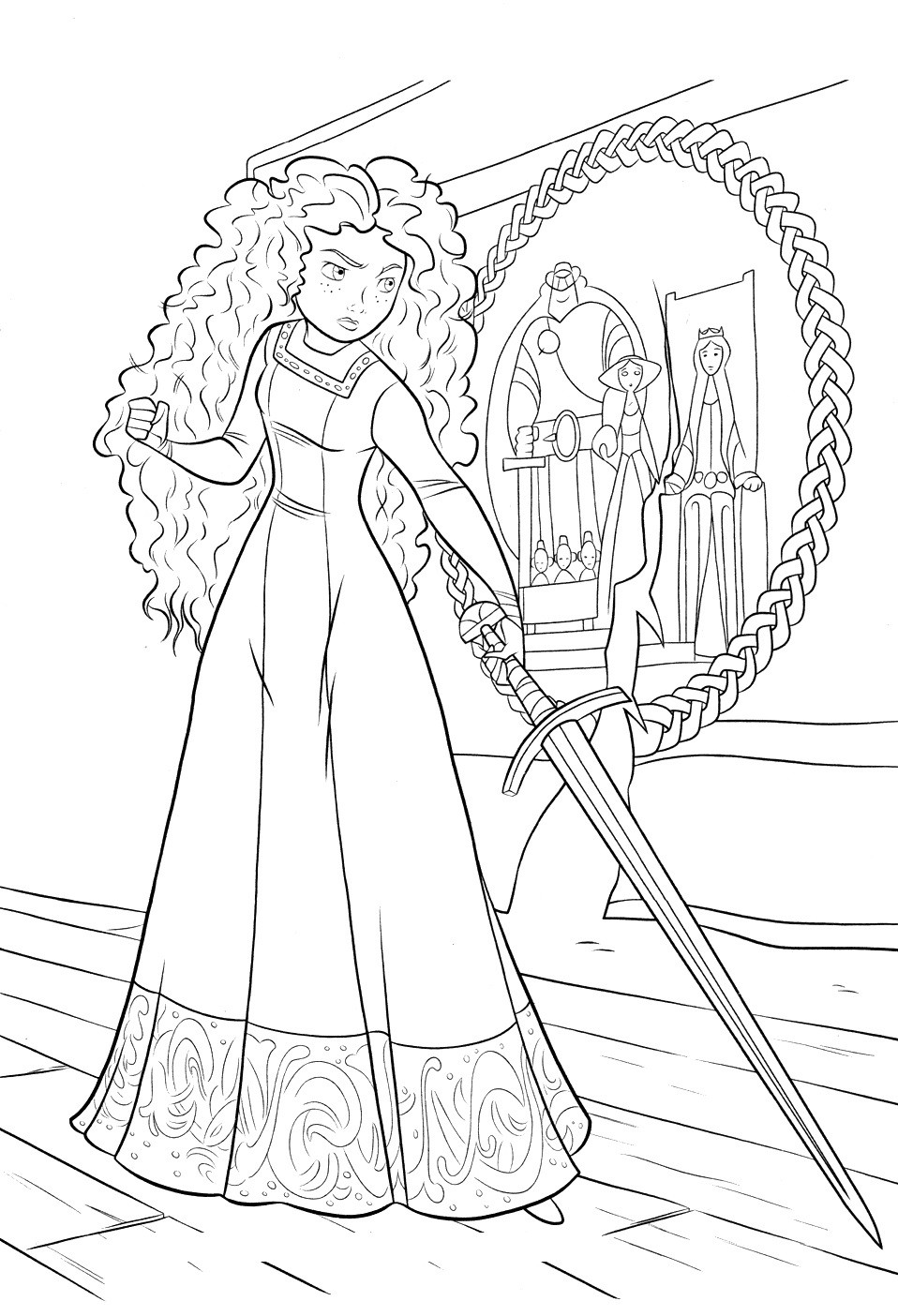 Brave Coloring Pages Princess Merida For Kids Disney Inside Page 958x1404 Brave Coloring Pages Princess Merida For Kids Disney Inside Page