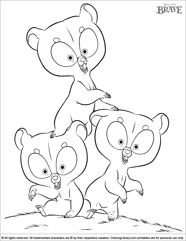 Brave Coloring Picture 612x792 Brave Coloring Picture