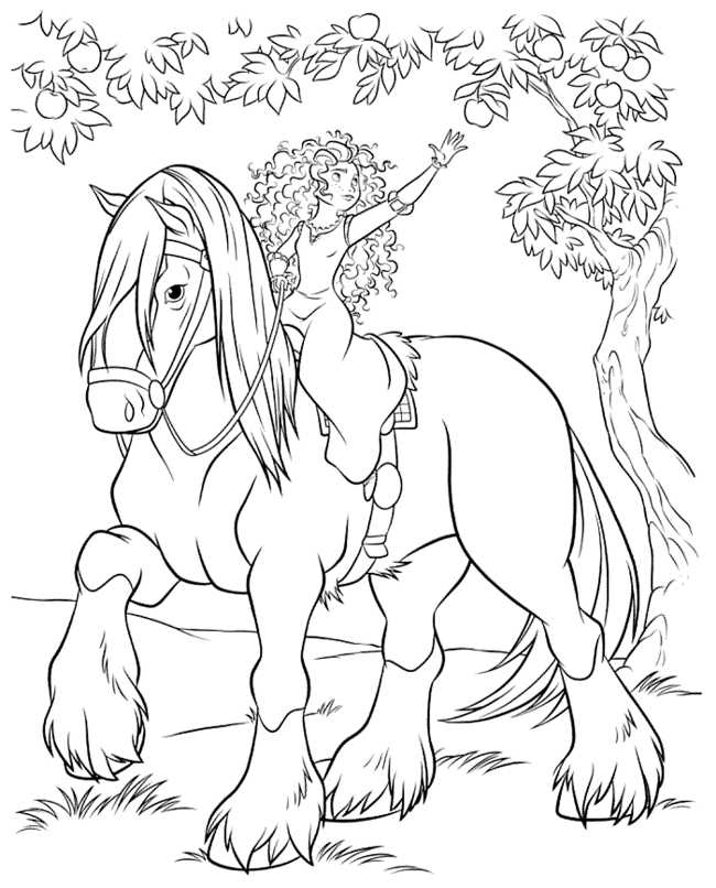 Brave Disney Princess Coloring Pages 650x806 Brave Disney Princess Coloring Pages