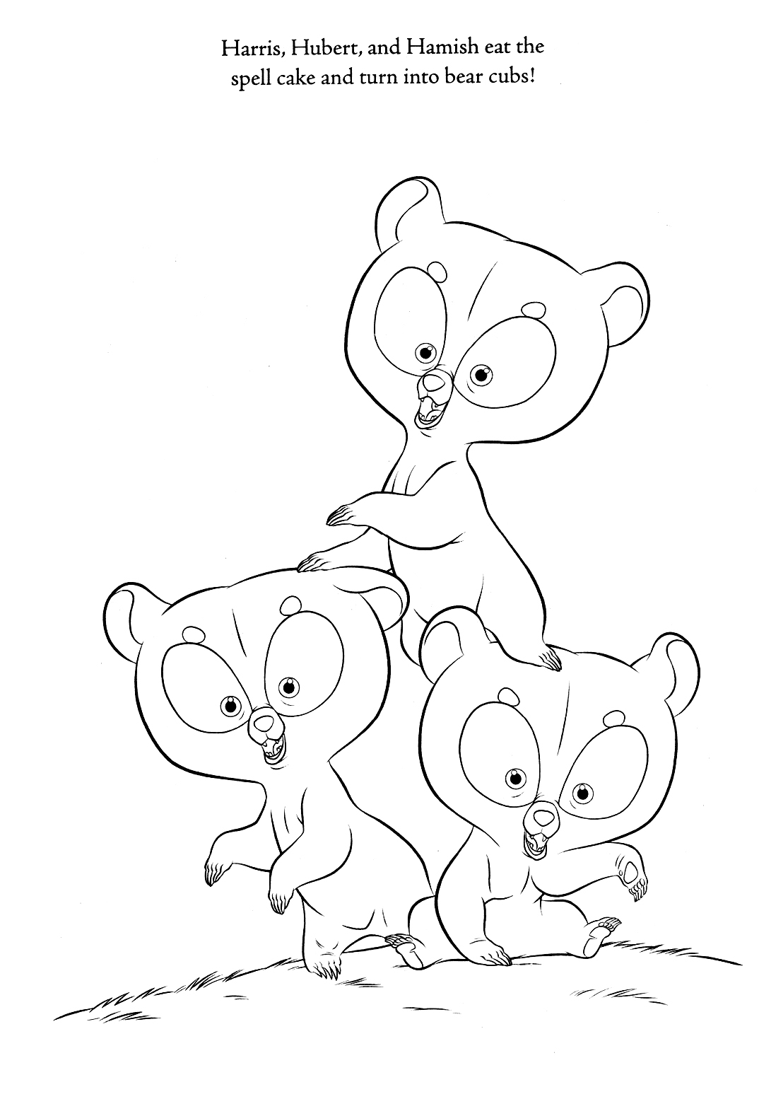 Brave Coloring Pages Harris Hubert Hamish Bear 1074x1554 Brave Coloring Pages Harris Hubert Hamish Bear