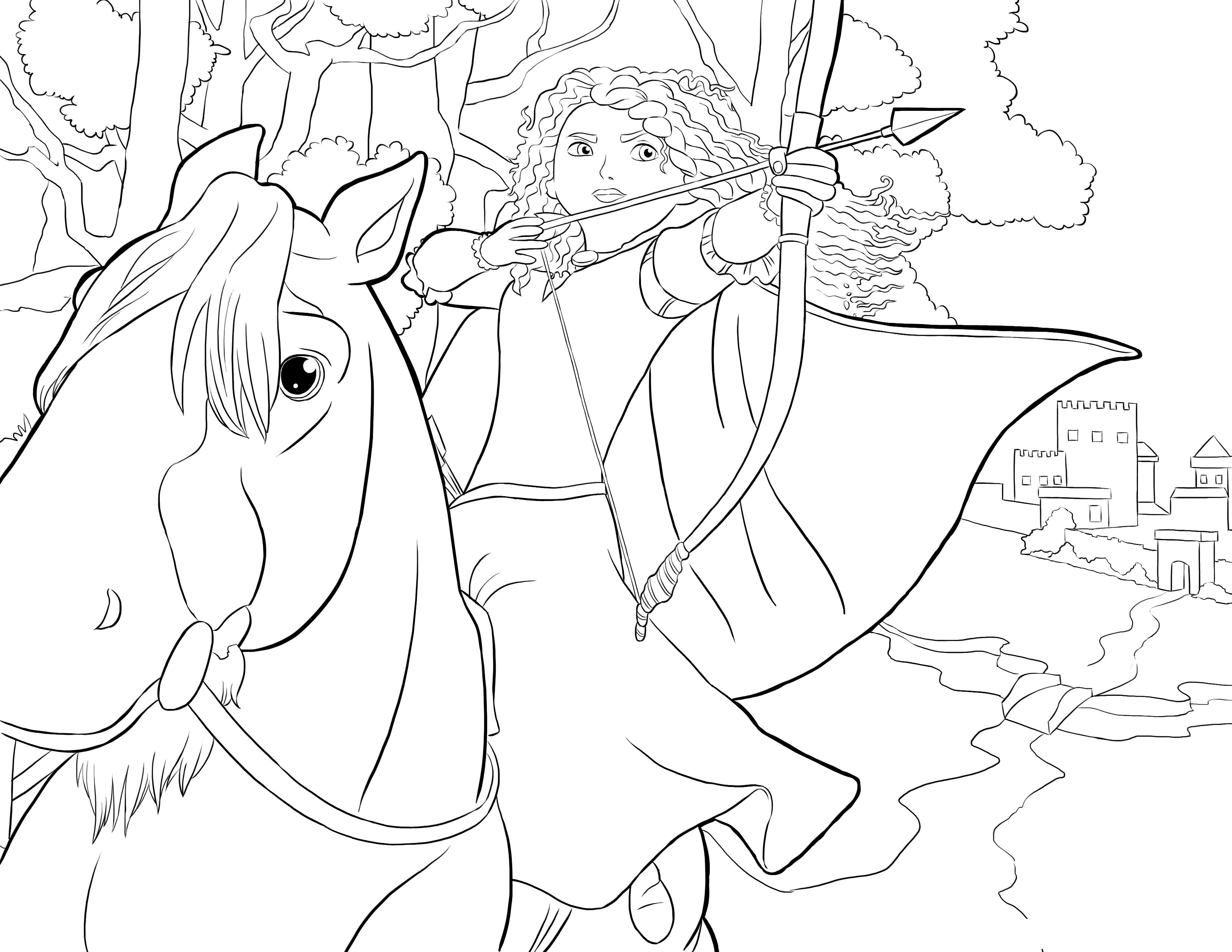 Brave Coloring Pages Princess Merida Coloring Pages For Kids 3300x2550 Brave Coloring Pages Princess Merida Coloring Pages For Kids
