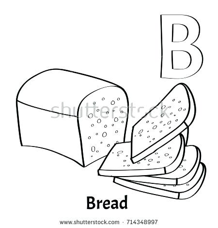 B Coloring Page Vector Alphabet Letter B Coloring Page Bread 450x470 B Coloring Page Vector Alphabet Letter B Coloring Page Bread
