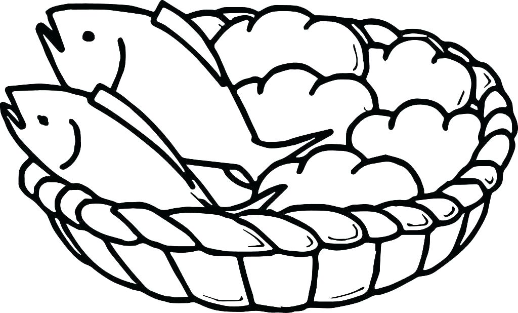 Banana Bread Coloring Pages Loaves And Fishes Coloring Page Two 1024x618 Banana Bread Coloring Pages Loaves And Fishes Coloring Page Two