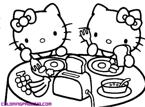 500x369 Hello Kitty Is Having Breakfast