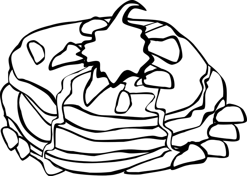 800x569 Pancake Coloring Sheet