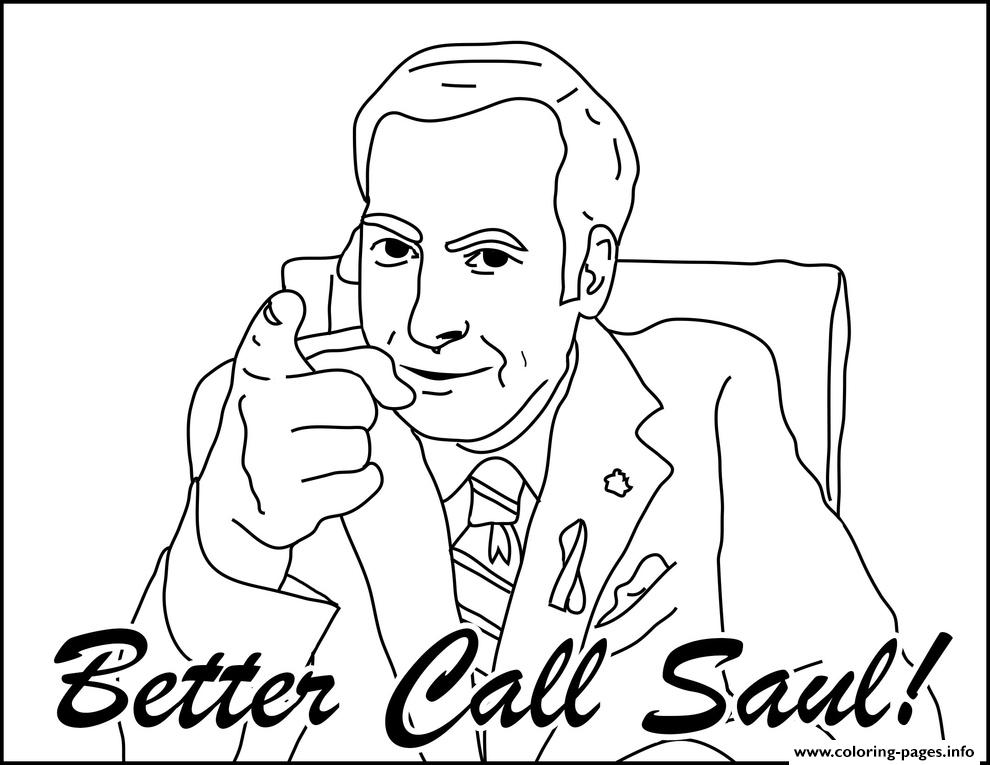 990x765 Saul Goodman Breaking Bad Coloring Pages Printable