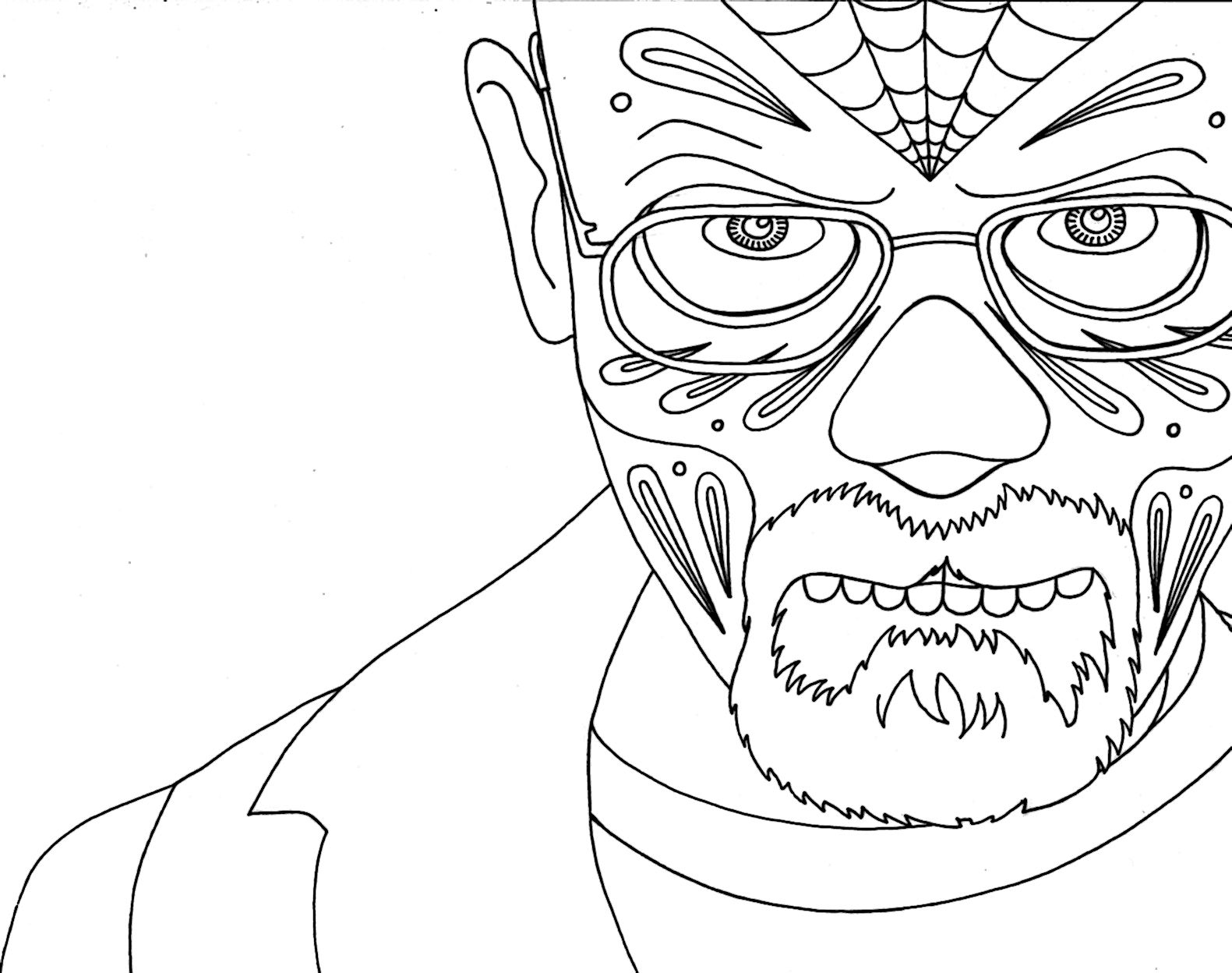 1581x1248 Walter White Free Printable Coloring Page Breaking Bad