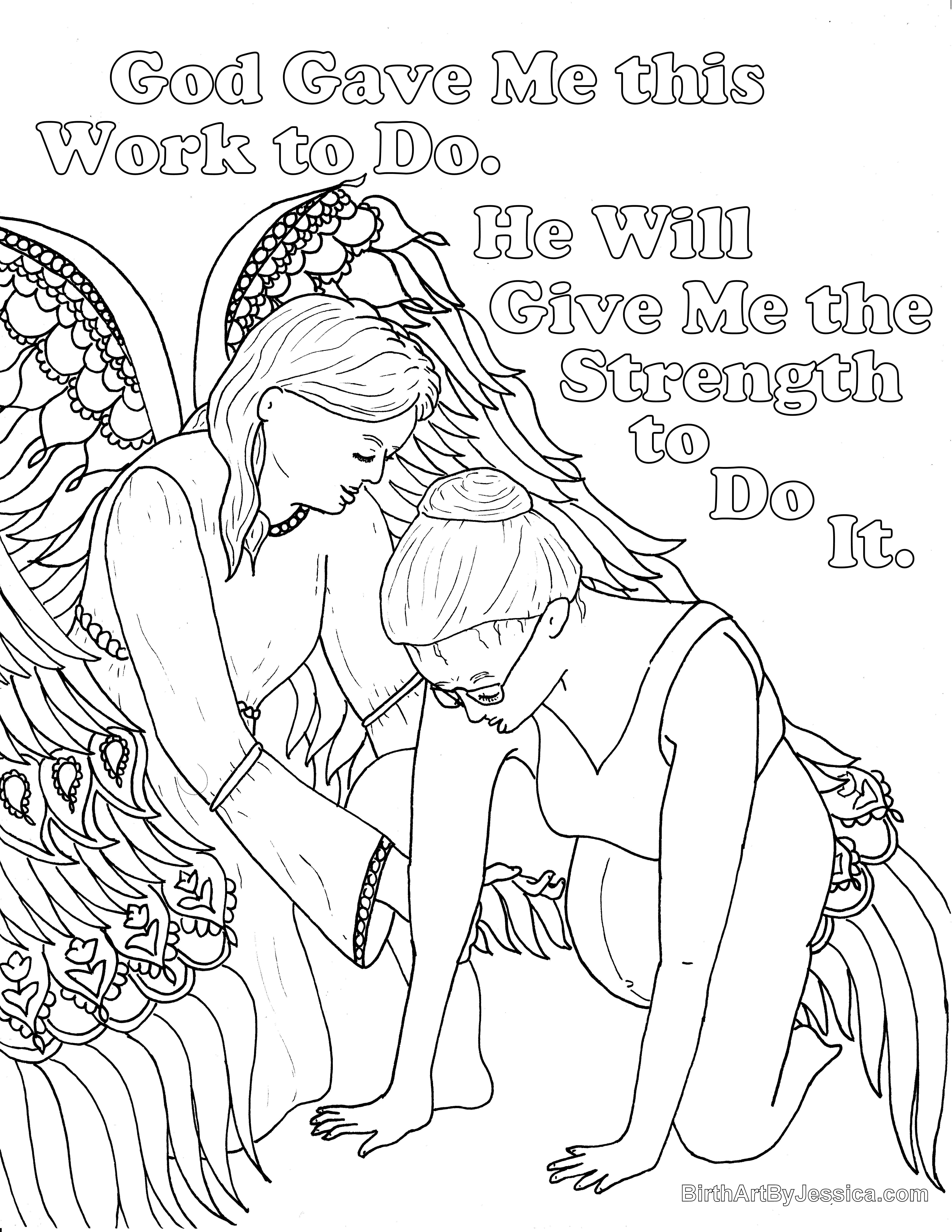 5100x6602 Birth Affirmation Coloring Page Free Printable! God Will Give Me