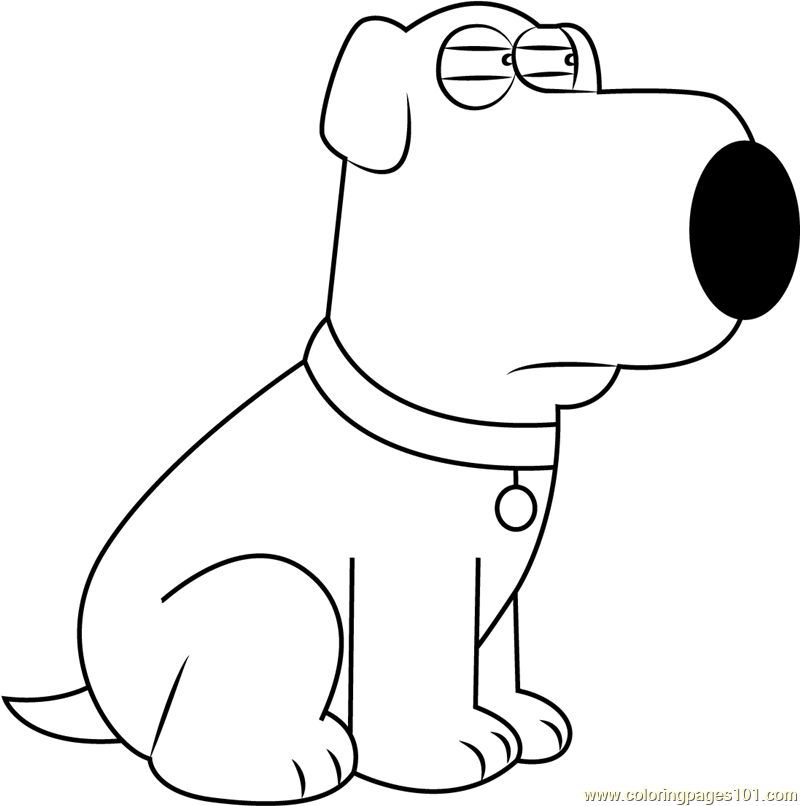 Brian Griffin Labrador Retriever Coloring Page 800x806 Brian Griffin Labrador Retriever Coloring Page