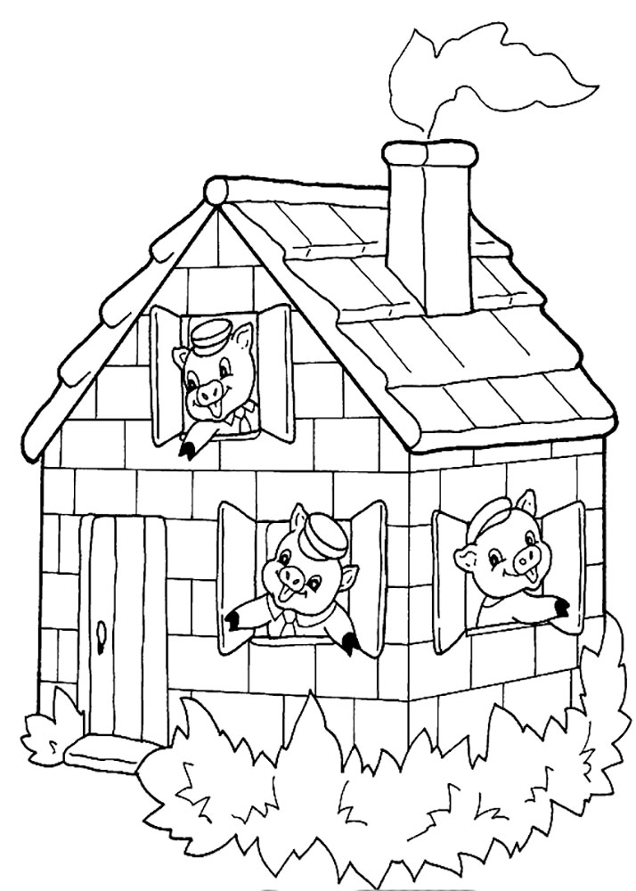 Three Little Pigs Coloring Pages 714x1000 Three Little Pigs Coloring Pages