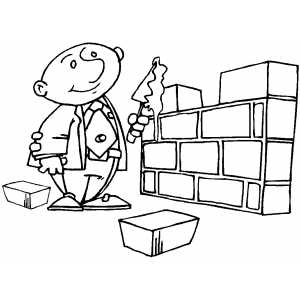 Businessman Brick Layer Coloring Page 300x300 Businessman Brick Layer Coloring Page