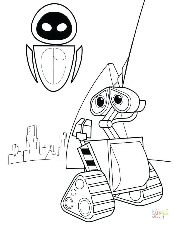 E Coloring Page Wall E Coloring Page Click The Wall E Meets 599x770 E Coloring Page Wall E Coloring Page Click The Wall E Meets