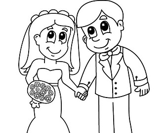340x270 Top 82 Bride Coloring Pages