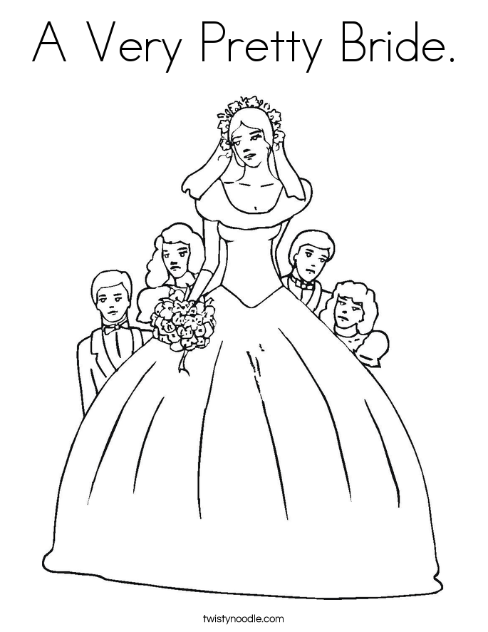 Bride Coloring Pages