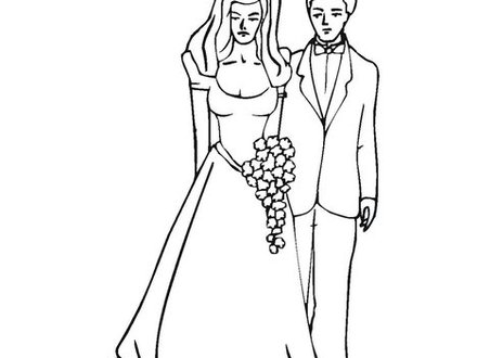 440x330 42 Just Married Coloring Page, Just Married Coloring Book Page By