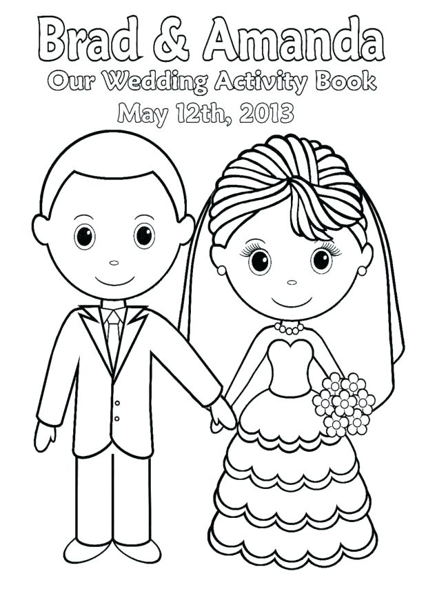 618x854 Bride And Groom Coloring Pages Book Brid