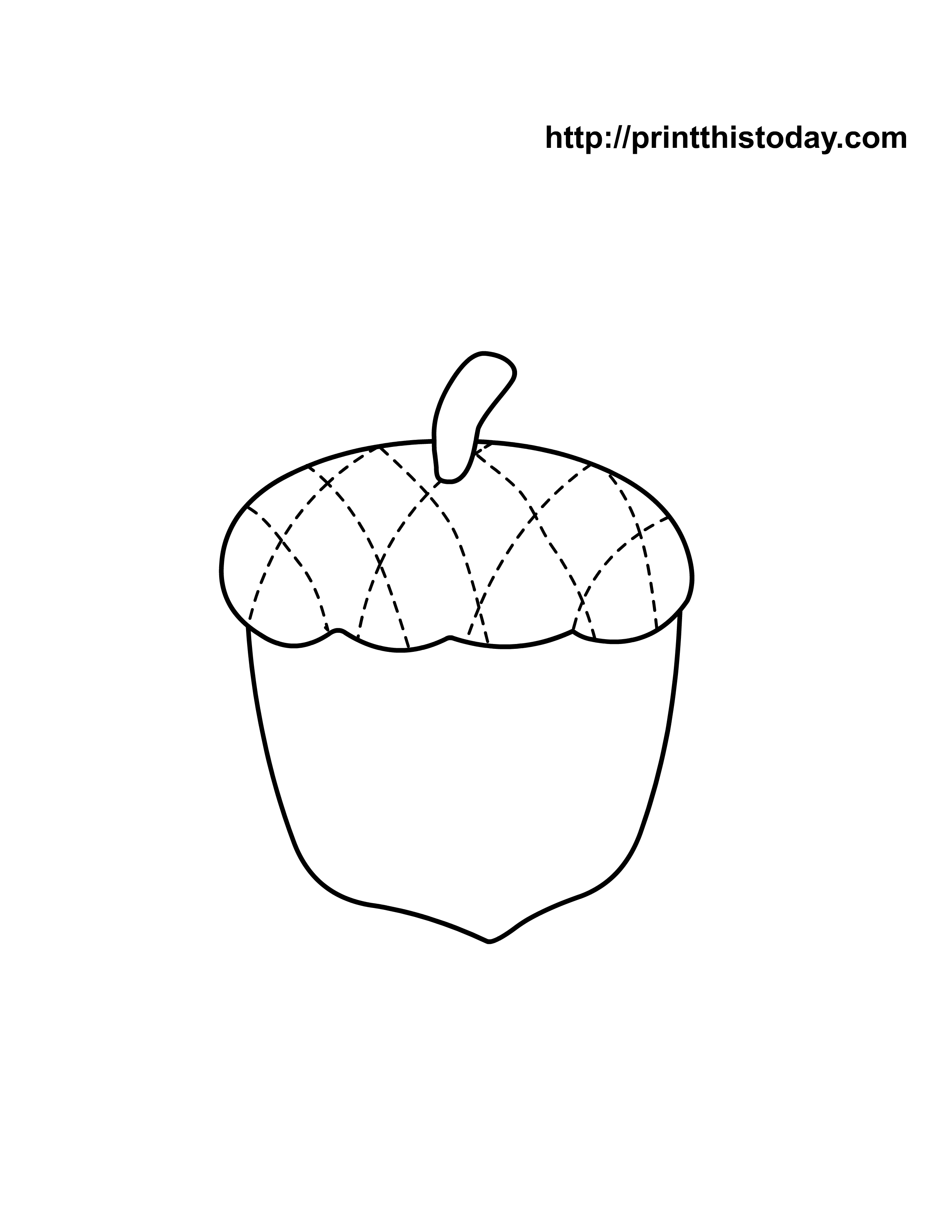 2550x3300 Acorn Coloring Pages