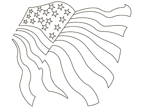 Free American Flag Coloring Pages 480x360 Free American Flag Coloring Pages
