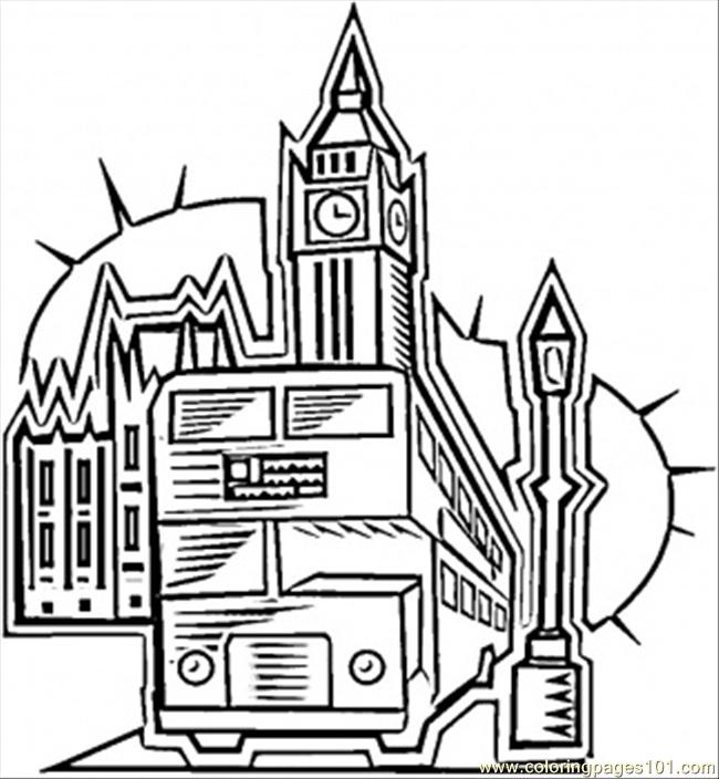 In London Coloring Page 650x704 In London Coloring Page