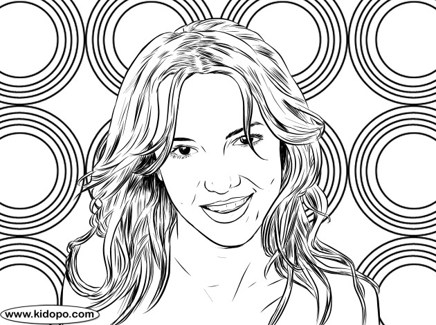 630x470 Britney Spears Coloring Page