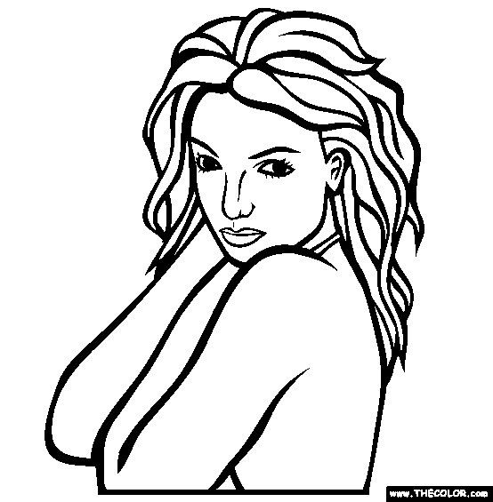 554x565 Britney Spears Coloring Sheets Celebs Britney Spears
