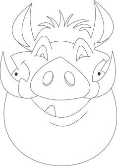 Pumba Mask Printable Coloring Page For Kids Activities For Kids 236x334 Pumba Mask Printable Coloring Page For Kids Activities For Kids