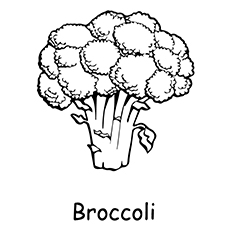 Broccoli Coloring Page
