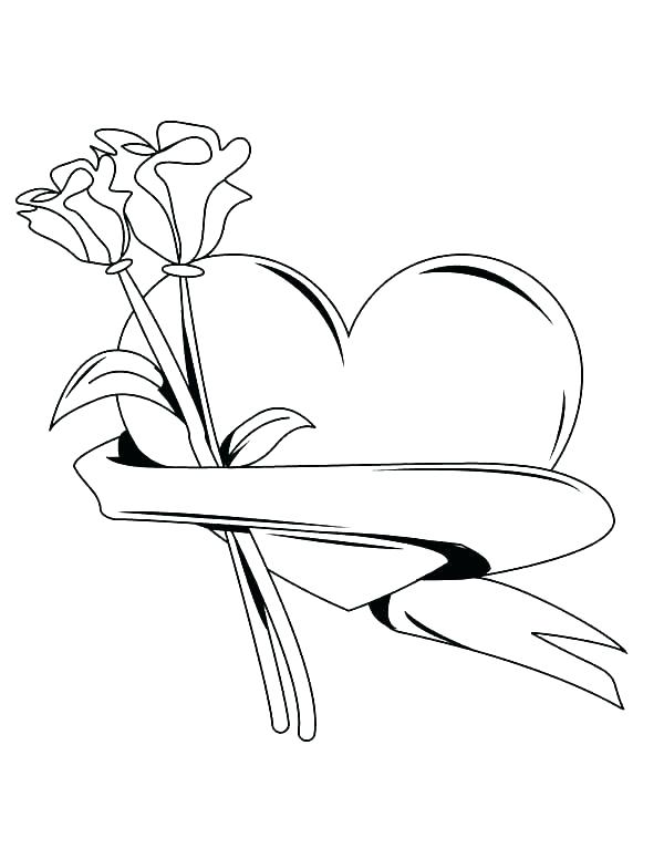 Broken Heart Coloring Pages at GetColorings.com | Free printable ...