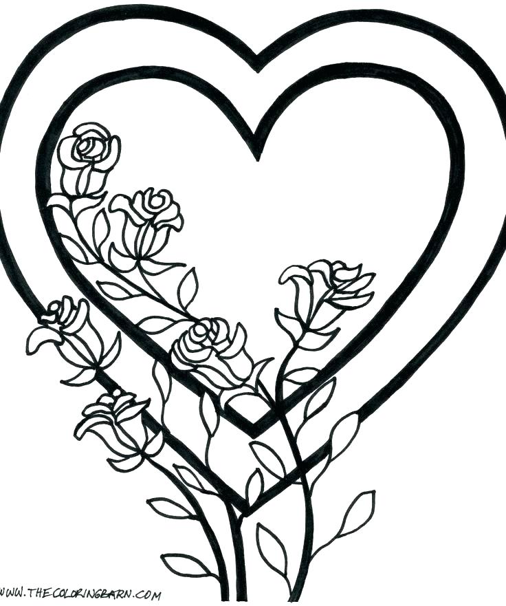 736x881 Coloring Pages Print Out Free Coloring Broken Heart Coloring Pages