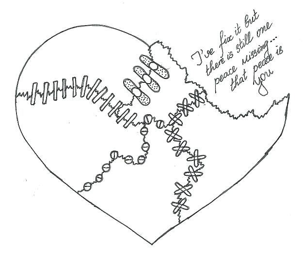 627x535 Valentines Hearts Coloring Pages Broken Heart Coloring Pages