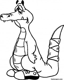 271x338 Print Out Coloring Pages Alligator With Broken Tail