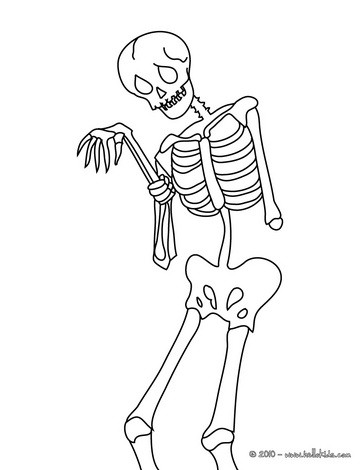 364x470 Alive Skeleton With Sickle Coloring Pages