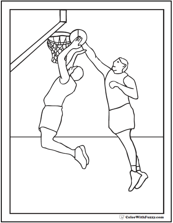 590x762 Basketball Coloring Pages Customize And Print Pdfs