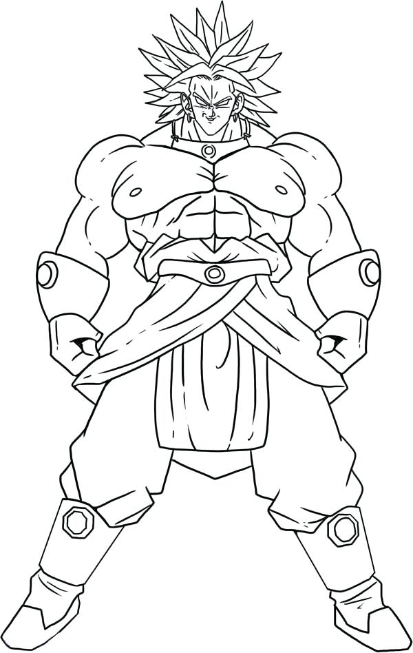 600x948 Broly Coloring Pages Super Form In Dragon Ball Z Coloring Page