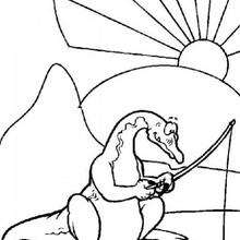 220x220 Fishing Brontosaurus Coloring Pages