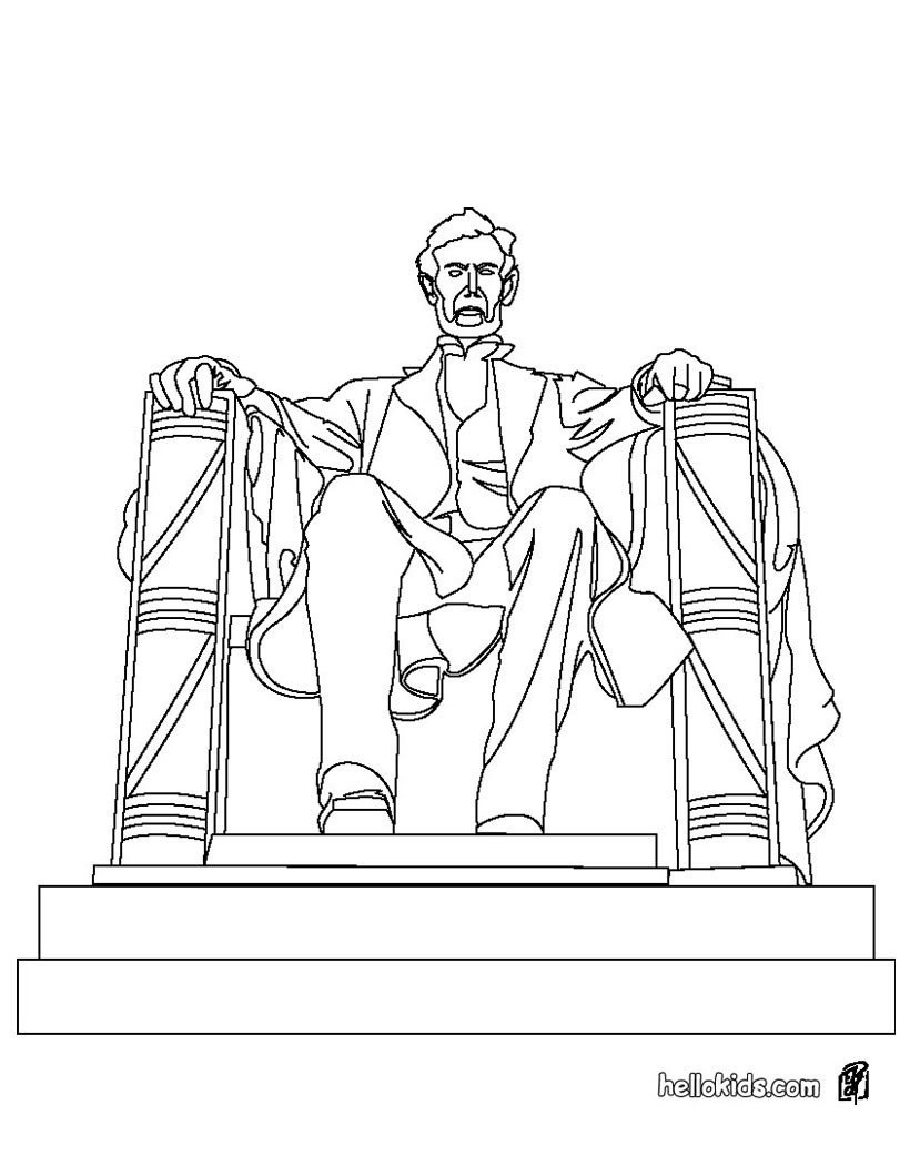 Lincoln Memorial Statue Coloring Pages 820x1060 Lincoln Memorial Statue Coloring Pages